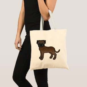 Bolsa Tote Brindle Bullmastiff Cartoon Dog