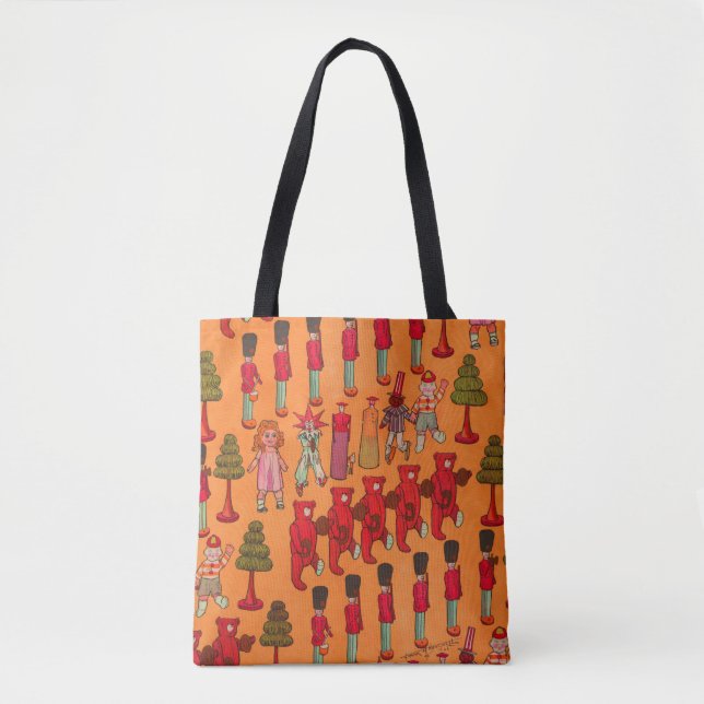 Bolsa Tote Brinquedos de Natal Brincadeiras (Frente)