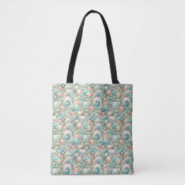 Bolsa Tote brisa do oceano Whimsical: espirais no mar de Past