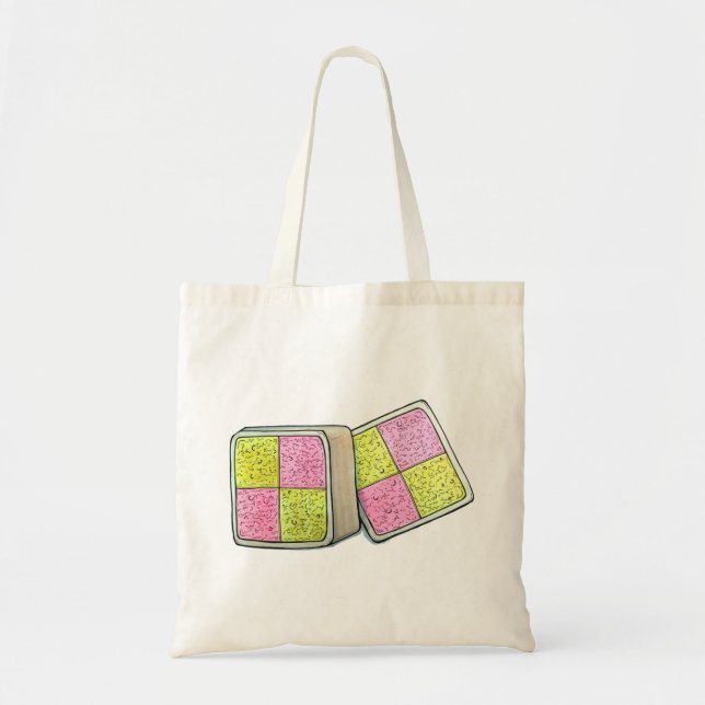 Bolsa Tote British Battenberg Marzipan Sponge Cake Bakery (Frente)