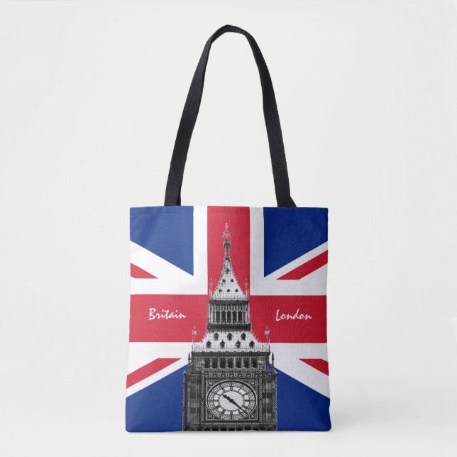 Bolsa Tote British Flag & Big Ben - Londres, Reino Unido/adep (Frente)