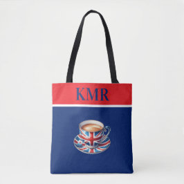 Bolsa Tote British Flag on English Teacup