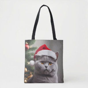Bolsa Tote British Shorthair Christmas