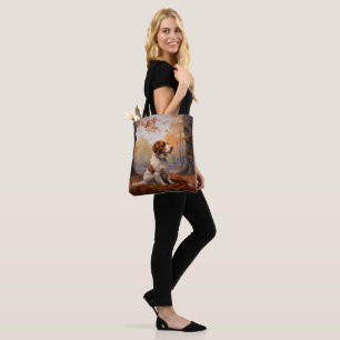 Bolsa Tote Brittany Spaniel no Outono Folhas Caídas Inspiram