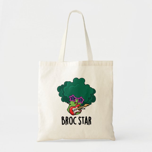 Bolsa Tote Brock Star Funny Brocolli Rock Star (Frente)
