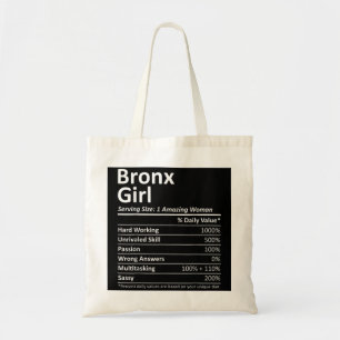 Bolsa Tote BRONX GIRL NY NEW YORK Funny City Home Raízes EUA