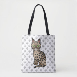 Bolsa Tote Bronze, Egípcio, Mau, Bata, Gato e Patas
