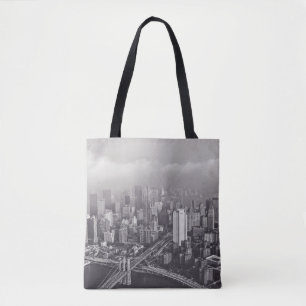BOLSA TOTE BROOKLYN BRIDGE NEW YORK UM DIA FOGGY