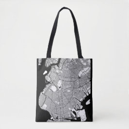 Bolsa Tote Brooklyn New York Map