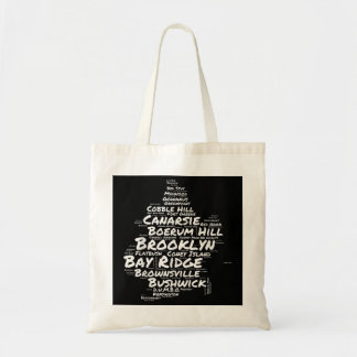 Bolsa Tote Brooklyn New York Neighours Word Cloud Brookly