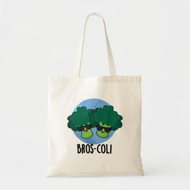 Bolsa Tote Bros-coli Funny Veggie Broccoli Pun (Frente)