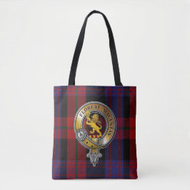 Bolsa Tote Broun Tartan e Crachá