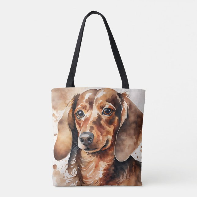 Bolsa Tote Brown Dachshund (Verso)