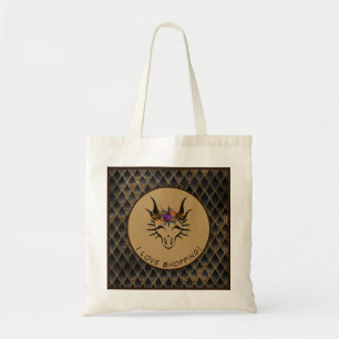 Bolsa Tote Brown I Love Comprando Cabeça de Dragão e Escalas