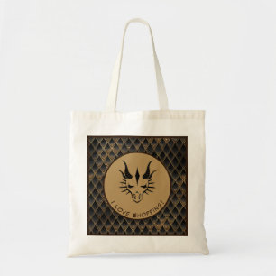Bolsa Tote Brown I Love Comprando Cabeça de Dragão e Escalas