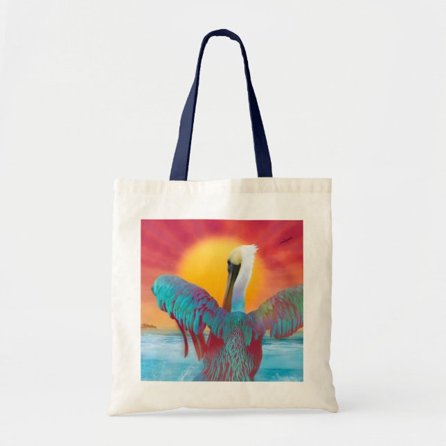Bolsa Tote Brown Pelican ISLAND SUNSET (Frente)