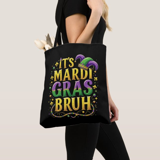 Bolsa Tote Bruh Mardi Gras - Carnaval engraçado e festivo (Close Up)