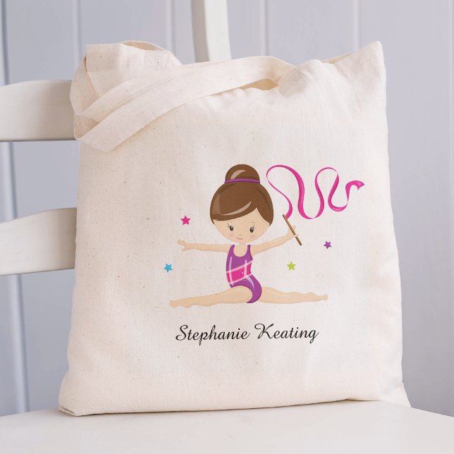 Bolsa Tote Brunette Gymnast Personalizado (Criador carregado)