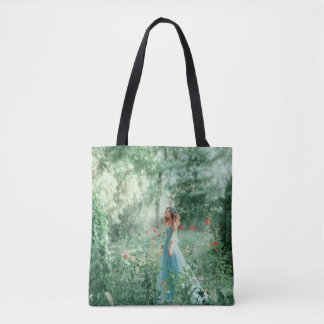 Bolsa Tote Brunette Princess: Aquarela Floresta Fada