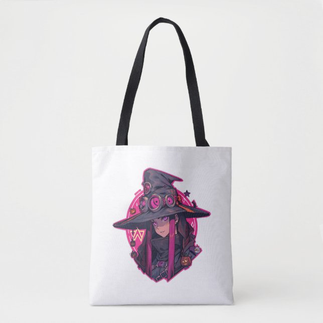 Bolsa Tote bruxa adolescente de Hlloween! (Frente)