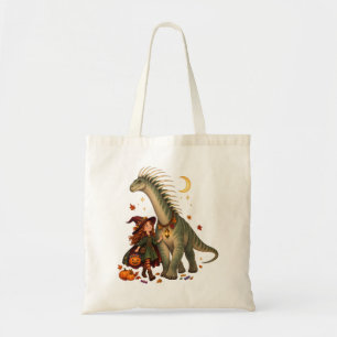 Bolsa Tote Bruxa & Bajadasaurus Halloween Doces ou Travessura