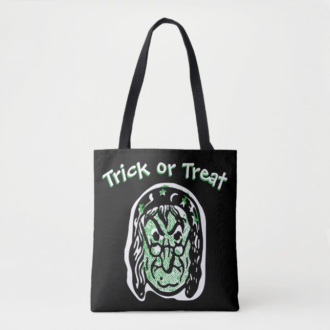 Bolsa Tote Bruxa Clássica do Halloween | Truque Escuro ou Tra (Frente)