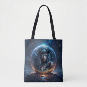 Bolsa Tote Bruxa Cósmica – Nascida da Esfera Estelar.