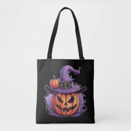 Bolsa Tote Bruxa de Abóbora Assombrada