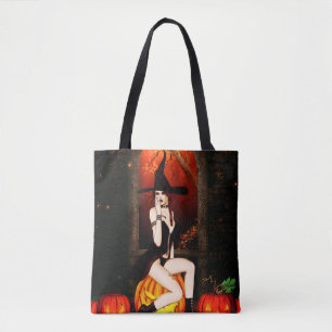 Bolsa Tote Bruxa de Halloween