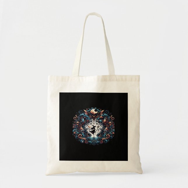 Bolsa Tote Bruxa De Whimsigoth Em Um Clássico (Frente)
