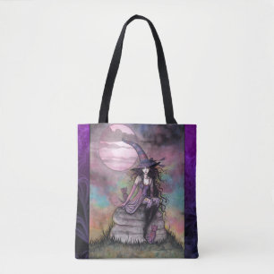 Bolsa Tote Bruxa do Crepúsculo Encantado Arte Fantasia