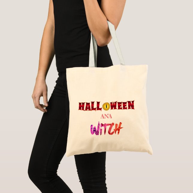 Bolsa Tote bruxa do Halloween, fofa (Frente (produto))
