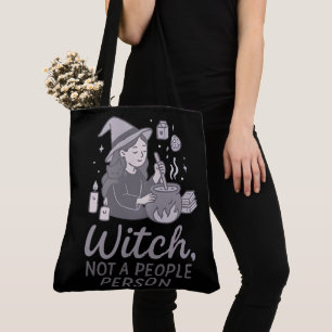 Bolsa Tote Bruxa do Halloween Não é uma Pessoa Social