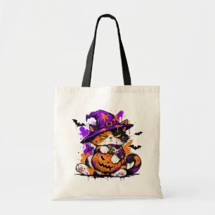 Bolsa Tote Bruxa Gata Mal-Humorada Halloween