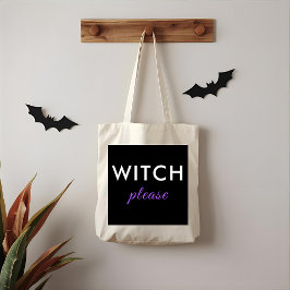Bolsa Tote Bruxa Moderna Por Favor, Saco de Tote de Halloween