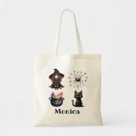 Bolsa Tote Bruxa Negra Cauldron Witchcraft Halloween