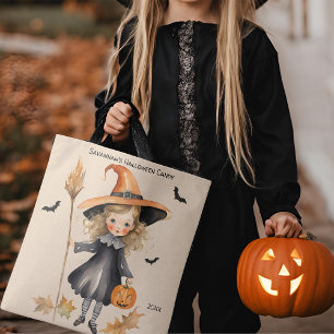 Bolsa Tote Bruxa Personalizada Halloween Candy