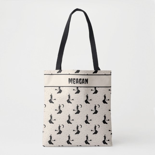Bolsa Tote Bruxa Voadora Halloween (Frente)