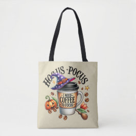 Bolsa Tote Bruxaria Divertida Preciso de Café Bruxa