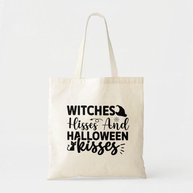 Bolsa Tote Bruxas Hisses E Beijos De Halloween (Frente)