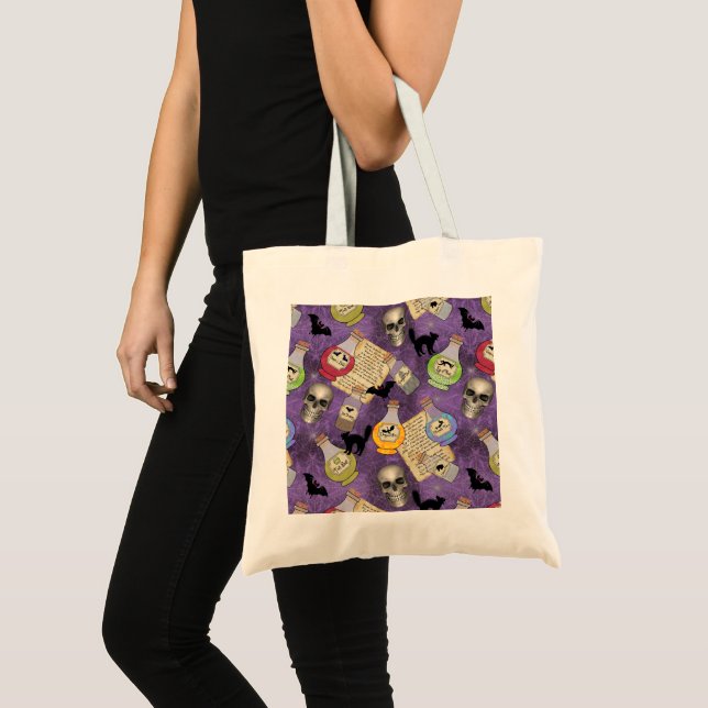 Bolsa Tote Bruxas Potions Halloween (Frente (produto))