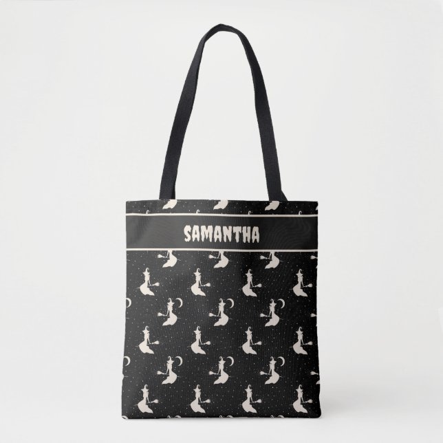 Bolsa Tote Bruxas Voadoras Halloween (Frente)