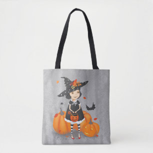 Bolsa Tote Bruxinha Bonita de Halloween