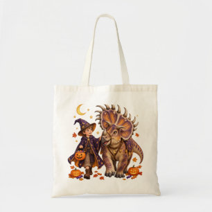 Bolsa Tote Bruxo & Kosmoceratops Halloween Doces ou Travessur