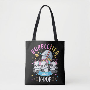 Bolsa Tote Bubble Tea K-Pop Gift Girls Boba Tea Gift Korea