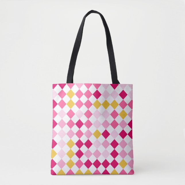 Bolsa Tote Bubblegum Sunrise Harlequin (Frente)