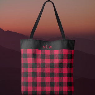 Bolsa Tote Buffalo - preto e vermelho