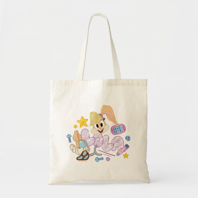 Bolsa Tote BUGS BUNNY BUILDERS™| Arte do esboço da Lola (Frente)