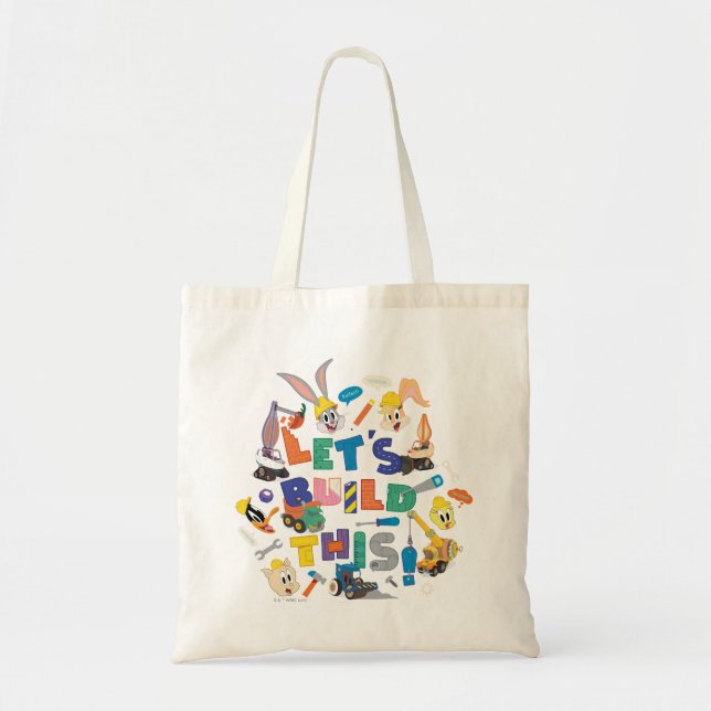 Bolsa Tote BUGS BUNNY BUILDERS™| Colagem "Vamos Construir Ist (Frente)