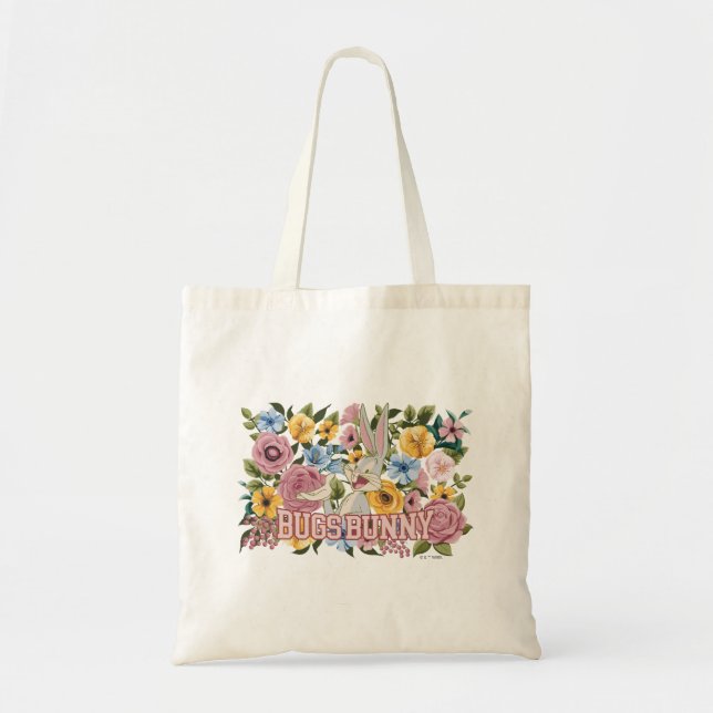Bolsa Tote BUGS BUNNY™ Floral Embroidery Graphic (Frente)